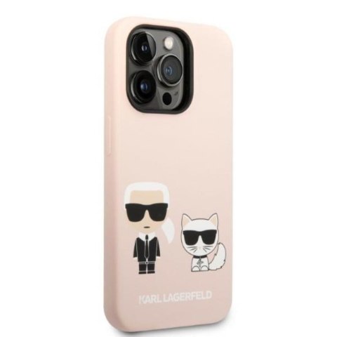 Karl Lagerfeld Liquid Silicone Karl & Choupette MagSafe - Etui iPhone 14 Pro Max (różowy) Karl Lagerfeld Liquid Silicone Karl & Choupette MagSafe - Etui iPhone 14 Pro Max (różowy)