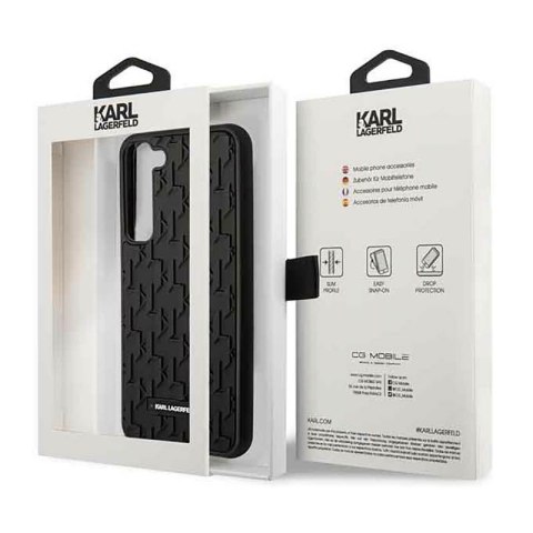 Karl Lagerfeld Monogram 3D Pattern - Etui Samsung Galaxy S23 (czarny) Karl Lagerfeld Monogram 3D Pattern - Etui Samsung Galaxy S23 (czarny)