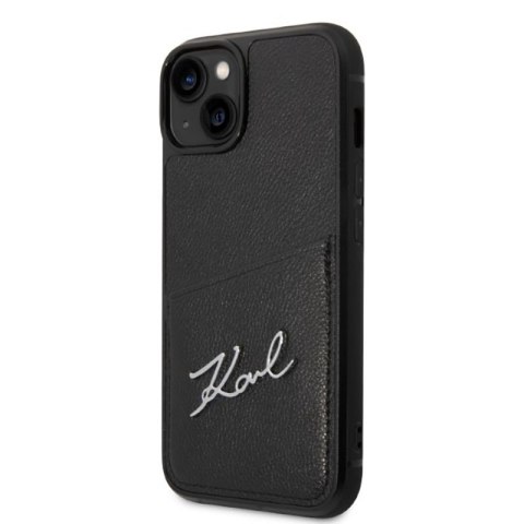 Karl Lagerfeld Signature Logo Cardslot - Etui iPhone 14 Plus (czarny) Karl Lagerfeld Signature Logo Cardslot - Etui iPhone 14 Plus (czarny)