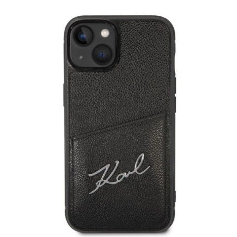 Karl Lagerfeld Signature Logo Cardslot - Etui iPhone 14 Plus (czarny) Karl Lagerfeld Signature Logo Cardslot - Etui iPhone 14 Plus (czarny)