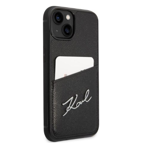 Karl Lagerfeld Signature Logo Cardslot - Etui iPhone 14 Plus (czarny) Karl Lagerfeld Signature Logo Cardslot - Etui iPhone 14 Plus (czarny)