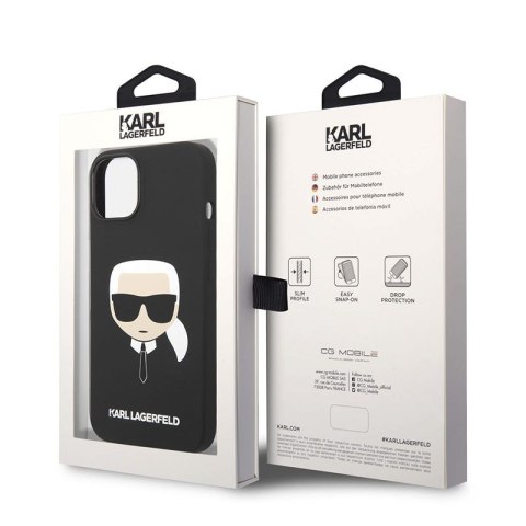 Karl Lagerfeld Silicone Ikonik Karl`s Head MagSafe - Etui iPhone 14 Plus (czarny) Karl Lagerfeld Silicone Ikonik Karl`s Head MagSafe - Etui iPhone 14 Plus (czarny)