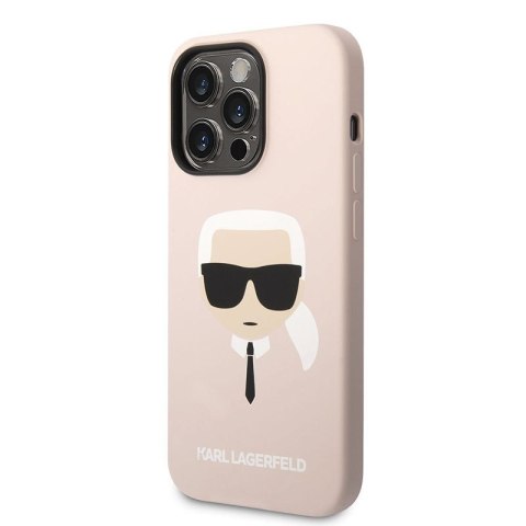 Karl Lagerfeld Silicone Ikonik Karl`s Head MagSafe - Etui iPhone 14 Pro (różowy) Karl Lagerfeld Silicone Ikonik Karl`s Head MagSafe - Etui iPhone 14 Pro (różowy)