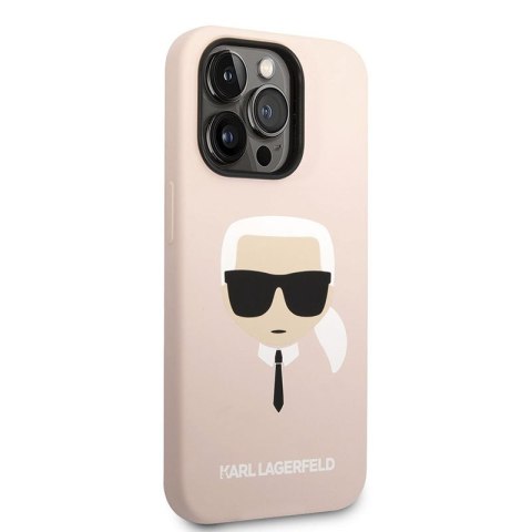Karl Lagerfeld Silicone Ikonik Karl`s Head MagSafe - Etui iPhone 14 Pro (różowy) Karl Lagerfeld Silicone Ikonik Karl`s Head MagSafe - Etui iPhone 14 Pro (różowy)