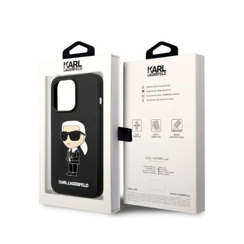Karl Lagerfeld Silicone NFT Ikonik - Etui iPhone 14 Pro Max (czarny) Karl Lagerfeld Silicone NFT Ikonik - Etui iPhone 14 Pro Max (czarny)