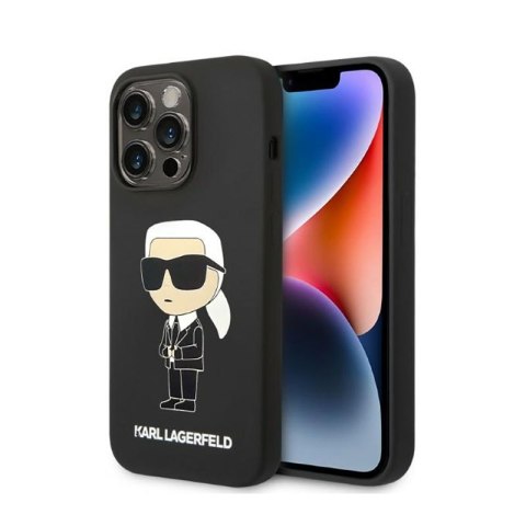 Karl Lagerfeld Silicone NFT Ikonik - Etui iPhone 14 Pro (czarny) Karl Lagerfeld Silicone NFT Ikonik - Etui iPhone 14 Pro (czarny)