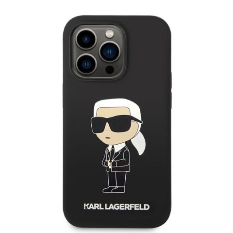Karl Lagerfeld Silicone NFT Ikonik MagSafe - Etui iPhone 14 Pro Max (czarny) Karl Lagerfeld Silicone NFT Ikonik MagSafe - Etui iPhone 14 Pro Max (czarny)
