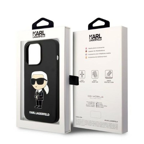 Karl Lagerfeld Silicone NFT Ikonik MagSafe - Etui iPhone 14 Pro Max (czarny) Karl Lagerfeld Silicone NFT Ikonik MagSafe - Etui iPhone 14 Pro Max (czarny)