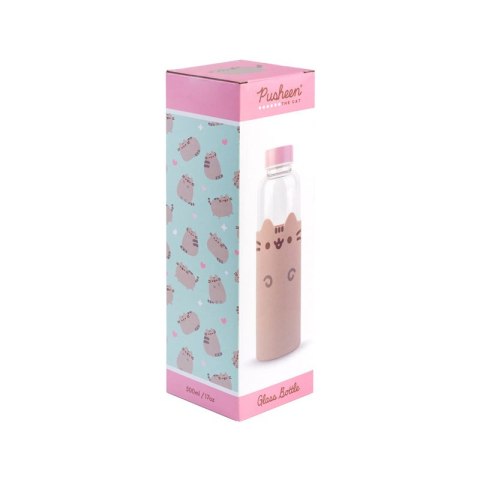 Pusheen - Butelka na wodę ze szkła 500 ml Pusheen - Butelka na wodę ze szkła 500 ml