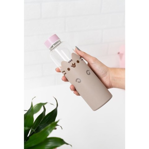Pusheen - Butelka na wodę ze szkła 500 ml Pusheen - Butelka na wodę ze szkła 500 ml