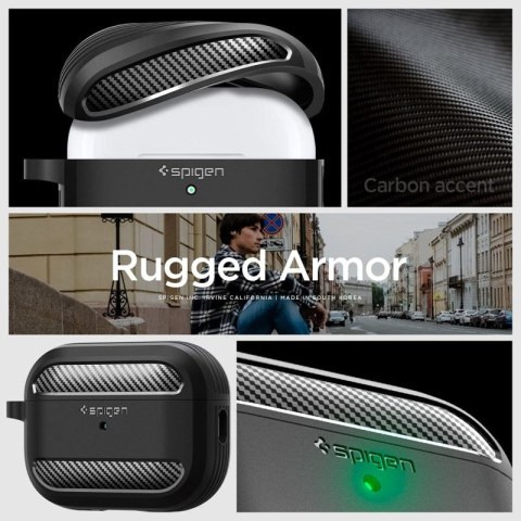 Spigen Rugged Armor - Etui do Apple Airpods Pro 1 / 2 (Czarny) Spigen Rugged Armor - Etui do Apple Airpods Pro 1 / 2 (Czarny)