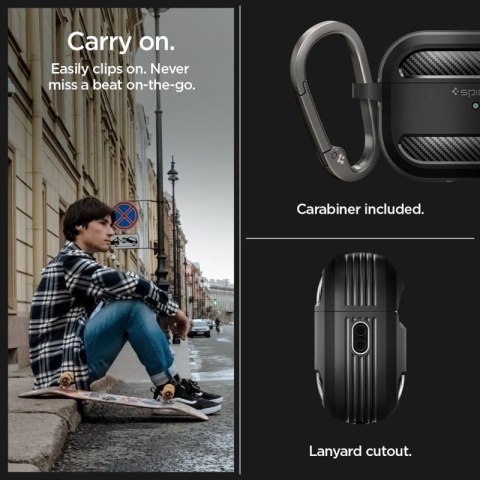 Spigen Rugged Armor - Etui do Apple Airpods Pro 1 / 2 (Czarny) Spigen Rugged Armor - Etui do Apple Airpods Pro 1 / 2 (Czarny)