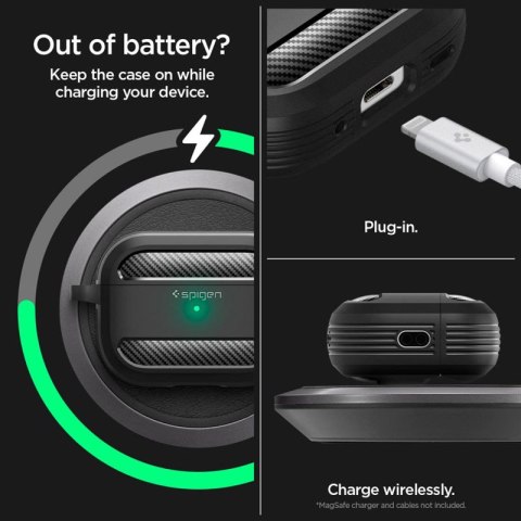 Spigen Rugged Armor - Etui do Apple Airpods Pro 1 / 2 (Czarny) Spigen Rugged Armor - Etui do Apple Airpods Pro 1 / 2 (Czarny)