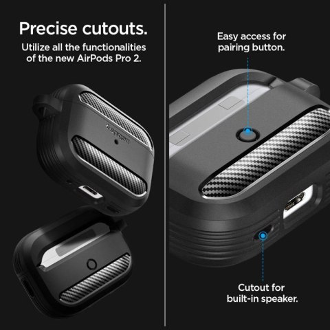 Spigen Rugged Armor - Etui do Apple Airpods Pro 1 / 2 (Czarny) Spigen Rugged Armor - Etui do Apple Airpods Pro 1 / 2 (Czarny)