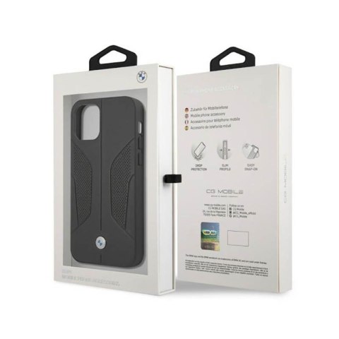 BMW Leather Perforate Sides - Etui iPhone 12 / iPhone 12 Pro (czarny) BMW Leather Perforate Sides - Etui iPhone 12 / iPhone 12 Pro (czarny)