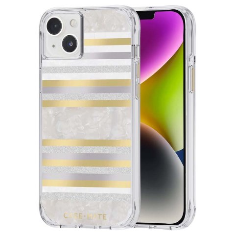 Case-Mate Pearl Stripes MagSafe - Etui iPhone 14 Plus zdobione masą perłową (Pearl Stripes) Case-Mate Pearl Stripes MagSafe - Etui iPhone 14 Plus zdobione masą perłową (Pearl Stripes)