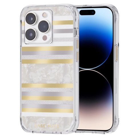 Case-Mate Pearl Stripes MagSafe - Etui iPhone 14 Pro zdobione masą perłową (Pearl Stripes) Case-Mate Pearl Stripes MagSafe - Etui iPhone 14 Pro zdobione masą perłową (Pearl Stripes)