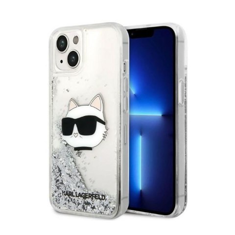 Karl Lagerfeld Liquid Glitter NFT Choupette Head - Etui iPhone 14 Plus (srebrny) Karl Lagerfeld Liquid Glitter NFT Choupette Head - Etui iPhone 14 Plus (srebrny)