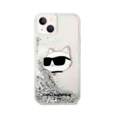 Karl Lagerfeld Liquid Glitter NFT Choupette Head - Etui iPhone 14 Plus (srebrny) Karl Lagerfeld Liquid Glitter NFT Choupette Head - Etui iPhone 14 Plus (srebrny)