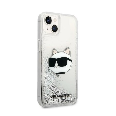 Karl Lagerfeld Liquid Glitter NFT Choupette Head - Etui iPhone 14 Plus (srebrny) Karl Lagerfeld Liquid Glitter NFT Choupette Head - Etui iPhone 14 Plus (srebrny)