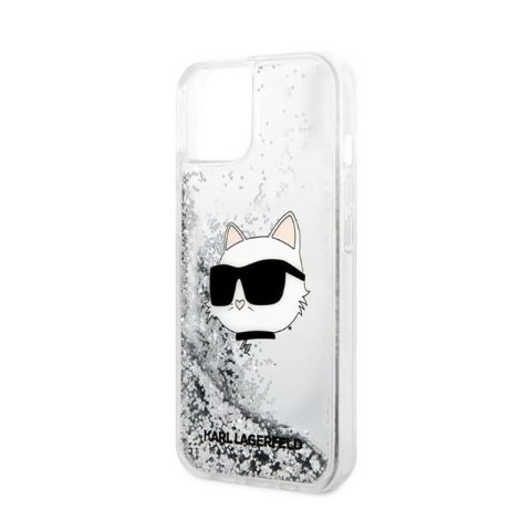 Karl Lagerfeld Liquid Glitter NFT Choupette Head - Etui iPhone 14 Plus (srebrny) Karl Lagerfeld Liquid Glitter NFT Choupette Head - Etui iPhone 14 Plus (srebrny)