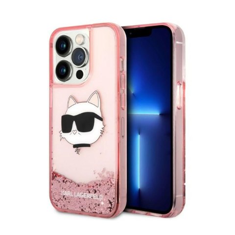 Karl Lagerfeld Liquid Glitter NFT Choupette Head - Etui iPhone 14 Pro Max (różowy) Karl Lagerfeld Liquid Glitter NFT Choupette Head - Etui iPhone 14 Pro Max (różowy)