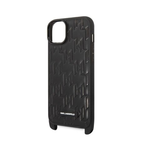 Karl Lagerfeld Monogram Plaque Logo Strap - Etui iPhone 14 Plus (czarny) Karl Lagerfeld Monogram Plaque Logo Strap - Etui iPhone 14 Plus (czarny)