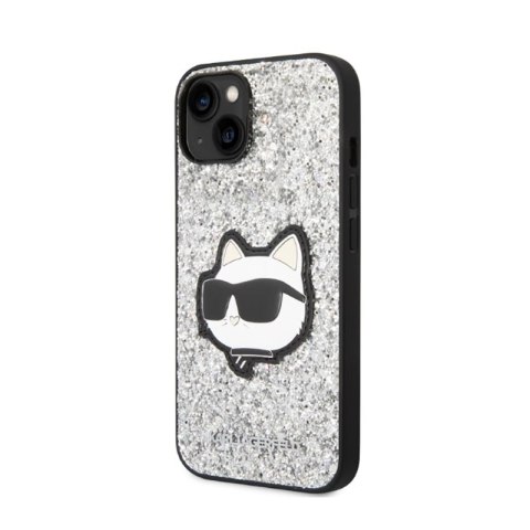Karl Lagerfeld NFT Glitter Choupette Patch - Etui iPhone 14 Plus (srebrny) Karl Lagerfeld NFT Glitter Choupette Patch - Etui iPhone 14 Plus (srebrny)