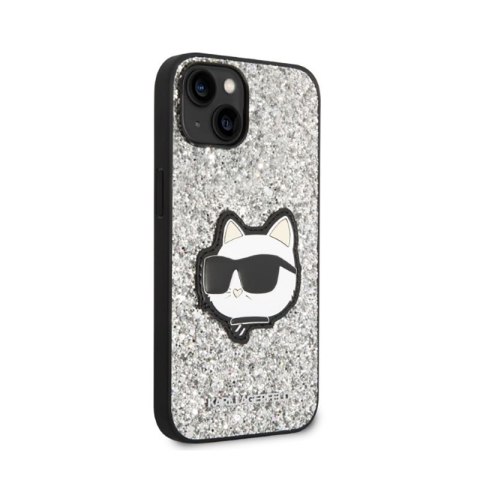 Karl Lagerfeld NFT Glitter Choupette Patch - Etui iPhone 14 Plus (srebrny) Karl Lagerfeld NFT Glitter Choupette Patch - Etui iPhone 14 Plus (srebrny)