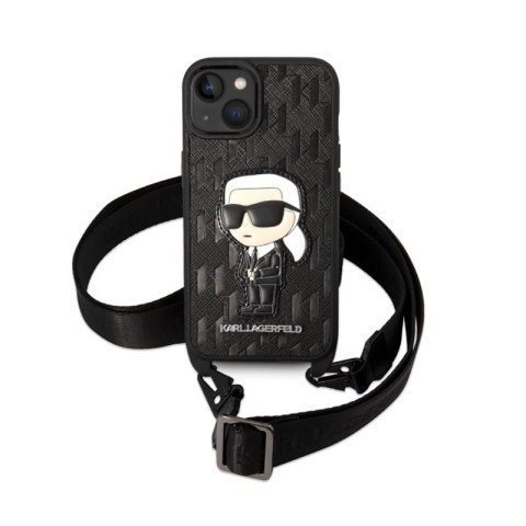 Karl Lagerfeld NFT Monogram Ikonik Patch - Etui iPhone 14 Plus (czarny) Karl Lagerfeld NFT Monogram Ikonik Patch - Etui iPhone 14 Plus (czarny)