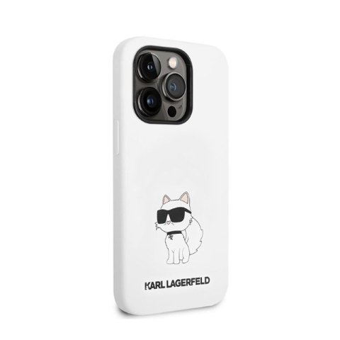 Karl Lagerfeld Silicone NFT Choupette - Etui iPhone 14 Pro (biały) Karl Lagerfeld Silicone NFT Choupette - Etui iPhone 14 Pro (biały)