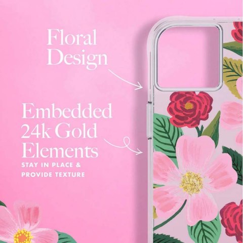 Rifle Paper Clear - Etui iPhone 14 Plus zdobione złotem (Rose Garden) Rifle Paper Clear - Etui iPhone 14 Plus zdobione złotem (Rose Garden)