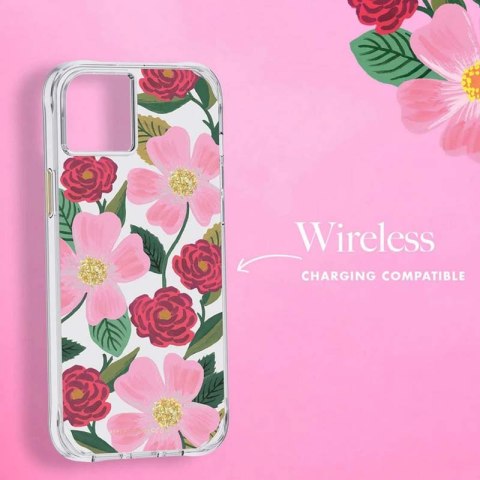 Rifle Paper Clear - Etui iPhone 14 Plus zdobione złotem (Rose Garden) Rifle Paper Clear - Etui iPhone 14 Plus zdobione złotem (Rose Garden)