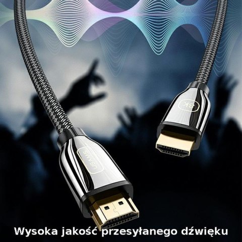 USAMS US-SJ497 - Kabel HDMI - HDMI 2.1 2m z obsługą 8K 60 Hz / 4K 120 Hz (czarny) USAMS US-SJ497 - Kabel HDMI - HDMI 2.1 2m z obsługą 8K 60 Hz / 4K 120 Hz (czarny)