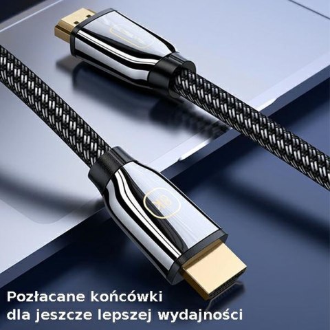USAMS US-SJ497 - Kabel HDMI - HDMI 2.1 2m z obsługą 8K 60 Hz / 4K 120 Hz (czarny) USAMS US-SJ497 - Kabel HDMI - HDMI 2.1 2m z obsługą 8K 60 Hz / 4K 120 Hz (czarny)