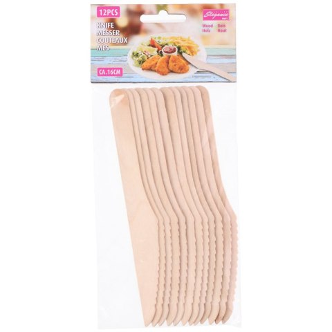 Cuisine Elegance - Noże drewniane jednorazowe 12 szt. Cuisine Elegance - Noże drewniane jednorazowe 12 szt.