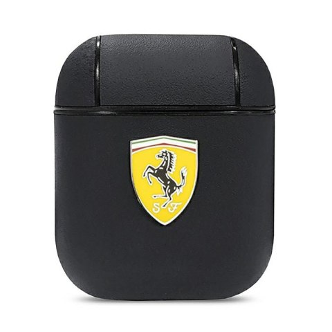 Ferrari On Track Leather - Etui AirPods 1/2 gen (czarny) Ferrari On Track Leather - Etui AirPods 1/2 gen (czarny)