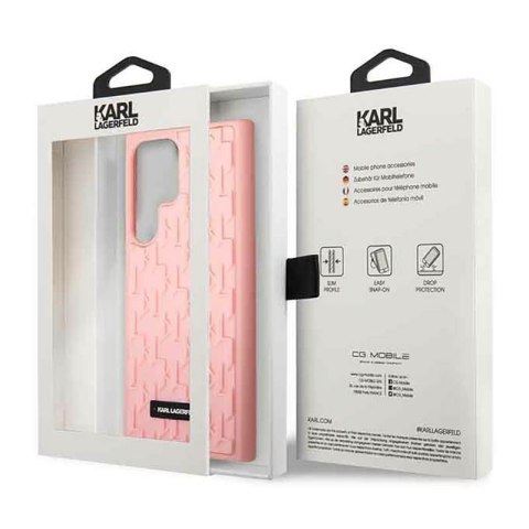 Karl Lagerfeld Monogram 3D Pattern - Etui Samsung Galaxy S23 Ultra (różowy) Karl Lagerfeld Monogram 3D Pattern - Etui Samsung Galaxy S23 Ultra (różowy)
