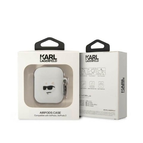 Karl Lagerfeld Silicone NFT Choupette Head 3D - Etui AirPods 1/2 gen (biały) Karl Lagerfeld Silicone NFT Choupette Head 3D - Etui AirPods 1/2 gen (biały)