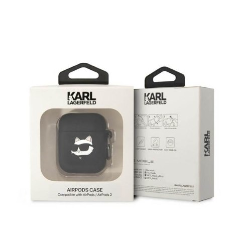 Karl Lagerfeld Silicone NFT Choupette Head 3D - Etui AirPods 1/2 gen (czarny) Karl Lagerfeld Silicone NFT Choupette Head 3D - Etui AirPods 1/2 gen (czarny)
