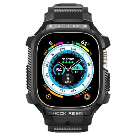 Spigen Rugged Armor Pro - Pasek z obudową do Apple Watch Ultra 49 mm (Czarny) Spigen Rugged Armor Pro - Pasek z obudową do Apple Watch Ultra 49 mm (Czarny)