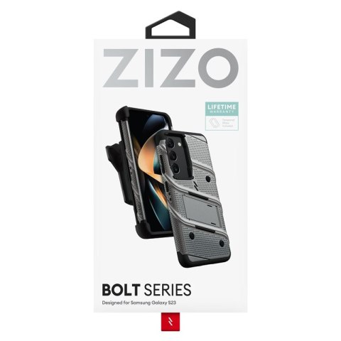ZIZO BOLT Series - Pancerne etui Samsung Galaxy S23 ze szkłem 9H na ekran + uchwyt z podstawką (szary) ZIZO BOLT Series - Pancerne etui Samsung Galaxy S23 ze szkłem 9H na ekran + uchwyt z podstawką (szary)