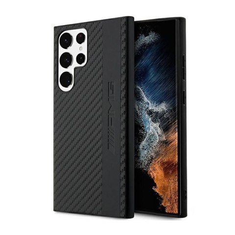 AMG Carbon Stripe & Embossed - Etui Samsung Galaxy S23 Ultra (czarny) AMG Carbon Stripe & Embossed - Etui Samsung Galaxy S23 Ultra (czarny)