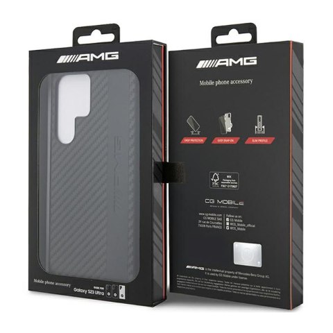 AMG Carbon Stripe & Embossed - Etui Samsung Galaxy S23 Ultra (czarny) AMG Carbon Stripe & Embossed - Etui Samsung Galaxy S23 Ultra (czarny)
