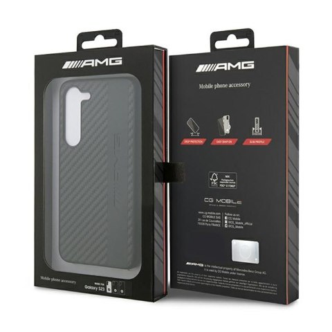 AMG Carbon Stripe & Embossed - Etui Samsung Galaxy S23 (czarny) AMG Carbon Stripe & Embossed - Etui Samsung Galaxy S23 (czarny)