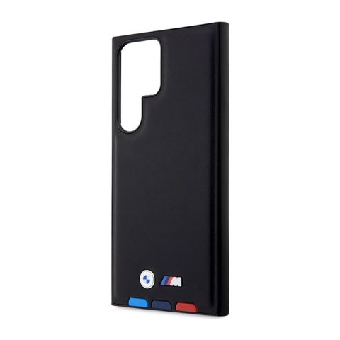BMW Leather Hot Stamp Tricolor - Etui Samsung Galaxy S23 Ultra (czarny) BMW Leather Hot Stamp Tricolor - Etui Samsung Galaxy S23 Ultra (czarny)