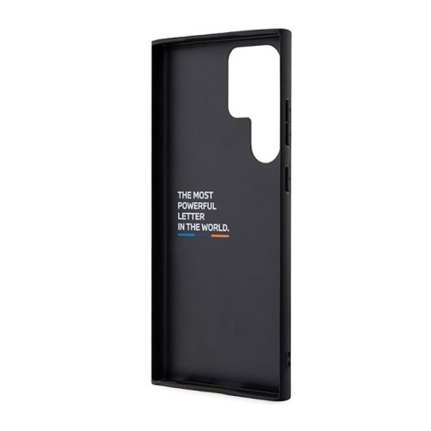 BMW Leather Hot Stamp Tricolor - Etui Samsung Galaxy S23 Ultra (czarny) BMW Leather Hot Stamp Tricolor - Etui Samsung Galaxy S23 Ultra (czarny)