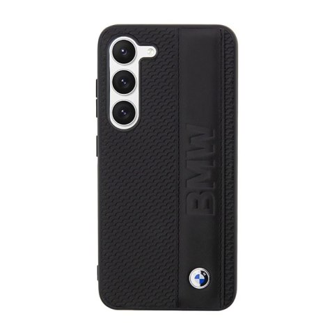 BMW Leather Textured & Stripe - Etui Samsung Galaxy S23+ (czarny) BMW Leather Textured & Stripe - Etui Samsung Galaxy S23+ (czarny)
