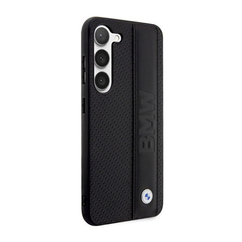 BMW Leather Textured & Stripe - Etui Samsung Galaxy S23+ (czarny) BMW Leather Textured & Stripe - Etui Samsung Galaxy S23+ (czarny)