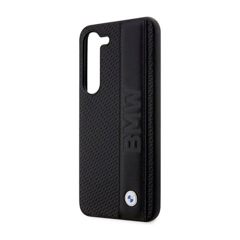 BMW Leather Textured & Stripe - Etui Samsung Galaxy S23+ (czarny) BMW Leather Textured & Stripe - Etui Samsung Galaxy S23+ (czarny)
